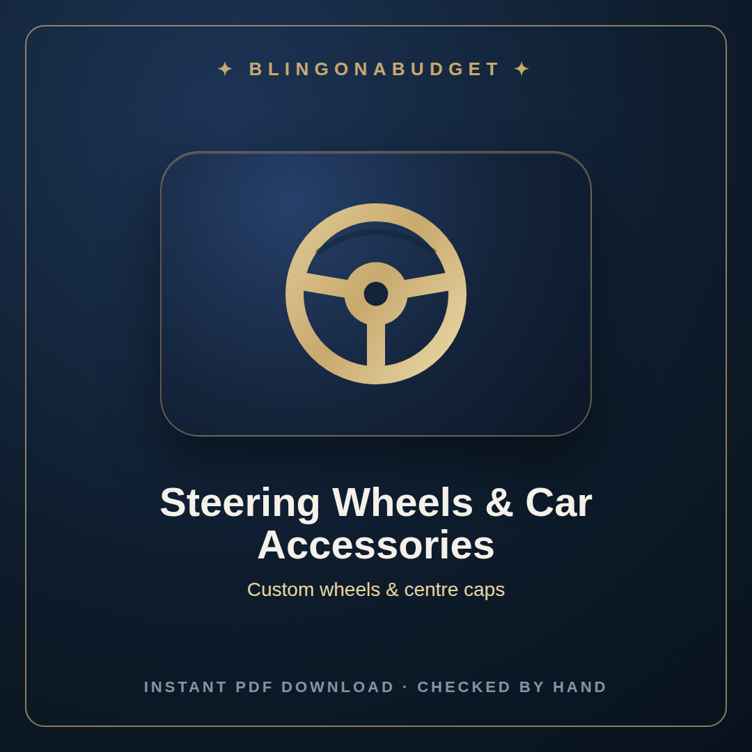 Steering Wheels & Car Accessories Suppliers